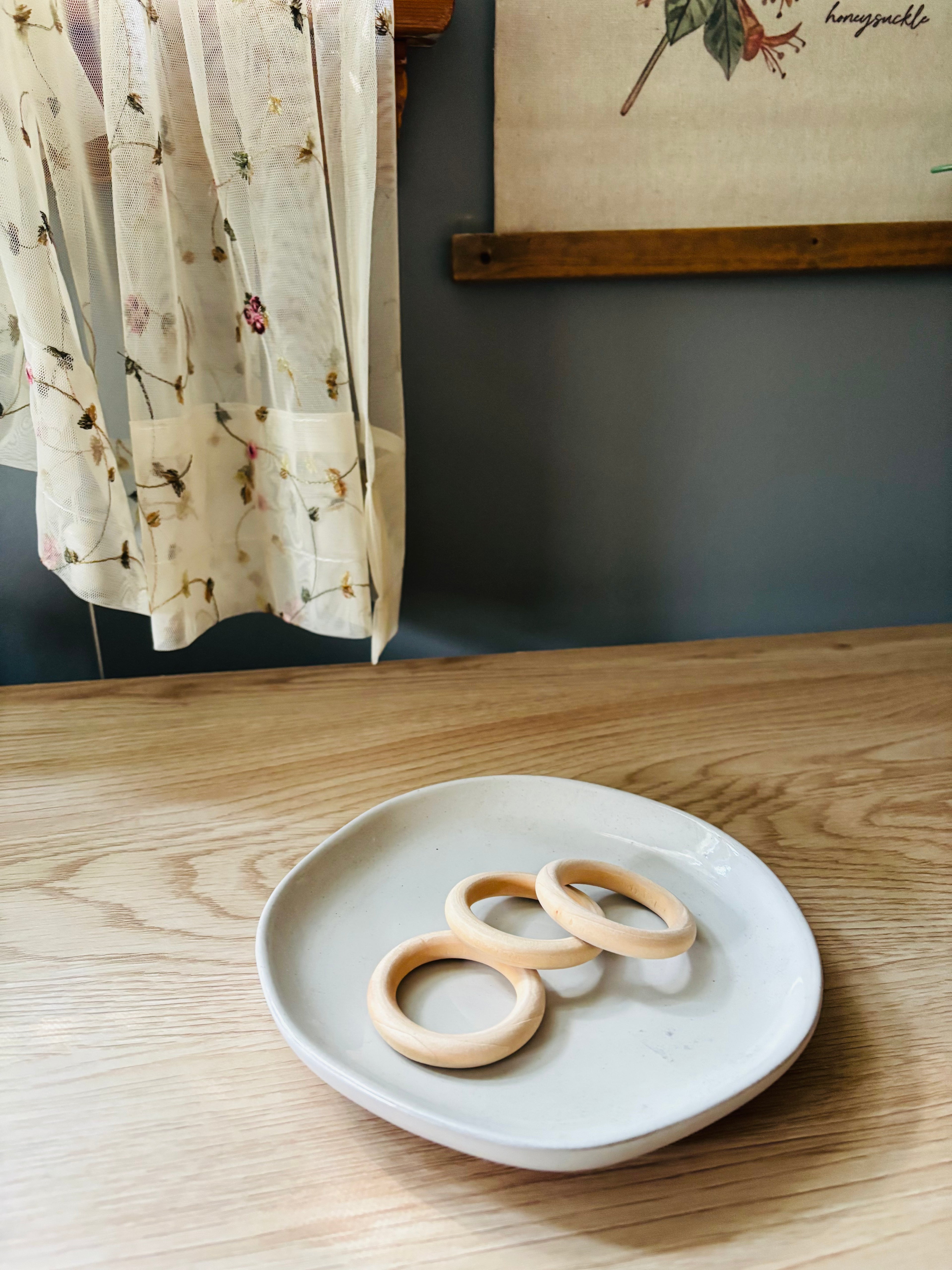 Wooden Macrame Rings